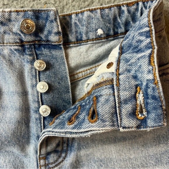 MNG Mango Havana Jeans Women's Size 1 Raw Hem Button closure Cropped - Picture 5 of 12